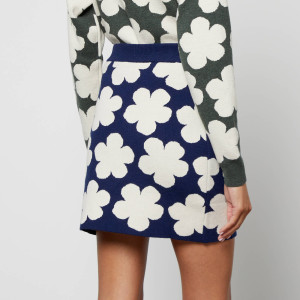 Jacquard Wool-Blend Mini Skirt