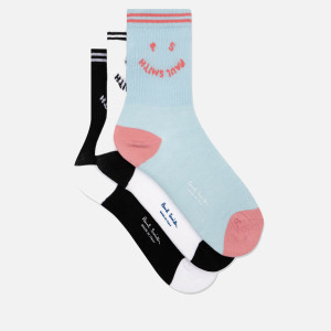 Three-Pack Cotton-Blend Happy Socks